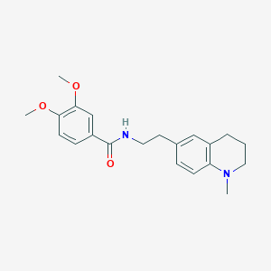 molecular formula C21H26N2O3 B2494278 3,4-二甲氧基-N-(2-(1-甲基-1,2,3,4-四氢喹啉-6-基)乙基)苯甲酰胺 CAS No. 946208-99-7