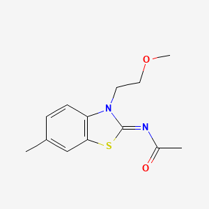 molecular formula C13H16N2O2S B2494291 (Z)-N-(3-(2-methoxyethyl)-6-methylbenzo[d]thiazol-2(3H)-ylidene)acetamide CAS No. 864974-87-8