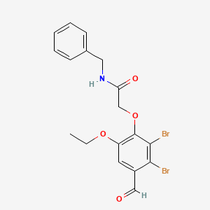N-benzyl-2-(2,3-dibromo-6-ethoxy-4-formylphenoxy)acetamide