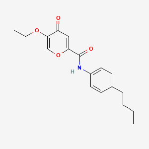 N-(4-butylphenyl)-5-ethoxy-4-oxo-4H-pyran-2-carboxamide