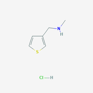 molecular formula C6H10ClNS B2494307 Methyl(thiophen-3-ylmethyl)amine hydrochloride CAS No. 1041424-94-5; 210552-07-1