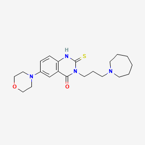 3-(3-azepan-1-ylpropyl)-6-morpholin-4-yl-2-thioxo-2,3-dihydroquinazolin-4(1H)-one