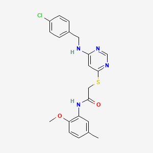 molecular formula C21H21ClN4O2S B2494310 2-({4-[2-(4-chlorophenyl)-4-methyl-1,3-thiazol-5-yl]-6-oxo-1,6-dihydropyrimidin-2-yl}thio)-N-phenylacetamide CAS No. 1251619-92-7