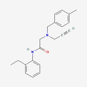 N-(2-ethylphenyl)-2-[(4-methylphenyl)methyl-prop-2-ynylamino]acetamide