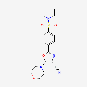 4-(4-cyano-5-morpholin-4-yl-1,3-oxazol-2-yl)-N,N-diethylbenzenesulfonamide