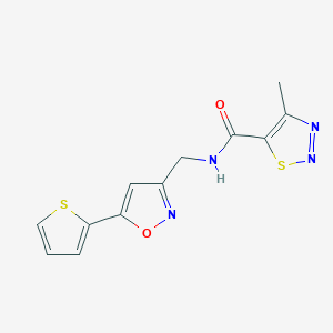 4-methyl-N-((5-(thiophen-2-yl)isoxazol-3-yl)methyl)-1,2,3-thiadiazole-5-carboxamide