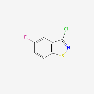 molecular formula C7H3ClFNS B2494327 3-Chloro-5-fluorobenzoisothiazole CAS No. 1809150-12-6