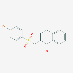 molecular formula C17H15BrO3S B249433 2-(((4-Bromophenyl)sulfonyl)methyl)-3,4-dihydro-1(2H)-naphthalenone 