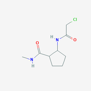 molecular formula C9H15ClN2O2 B2494336 2-[(2-Chloroacetyl)amino]-N-methylcyclopentane-1-carboxamide CAS No. 2411309-09-4