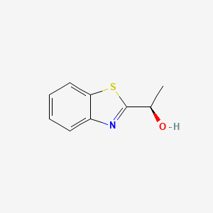 molecular formula C9H9NOS B2494338 (1R)-1-(1,3-苯并噻唑-2-基)乙醇 CAS No. 1059698-08-6