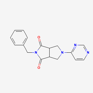 5-Benzyl-2-pyrimidin-4-yl-1,3,3a,6a-tetrahydropyrrolo[3,4-c]pyrrole-4,6-dione