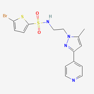5-bromo-N-(2-(5-methyl-3-(pyridin-4-yl)-1H-pyrazol-1-yl)ethyl)thiophene-2-sulfonamide