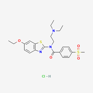 N-(2-(diethylamino)ethyl)-N-(6-ethoxybenzo[d]thiazol-2-yl)-4-(methylsulfonyl)benzamide hydrochloride