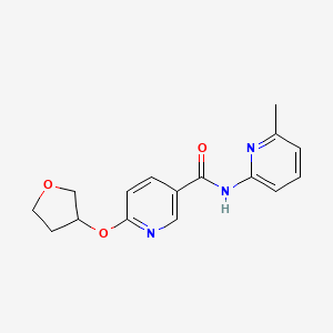 molecular formula C16H17N3O3 B2494355 N-(6-methylpyridin-2-yl)-6-((tetrahydrofuran-3-yl)oxy)nicotinamide CAS No. 2034555-72-9