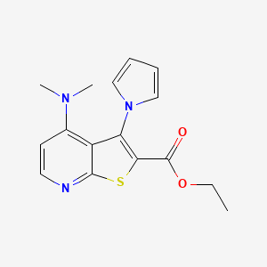 ethyl 4-(dimethylamino)-3-(1H-pyrrol-1-yl)thieno[2,3-b]pyridine-2-carboxylate