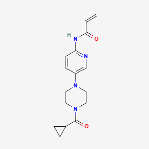 N-[5-[4-(Cyclopropanecarbonyl)piperazin-1-yl]pyridin-2-yl]prop-2-enamide