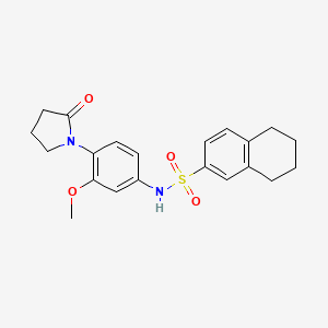 N-[3-methoxy-4-(2-oxopyrrolidin-1-yl)phenyl]-5,6,7,8-tetrahydronaphthalene-2-sulfonamide