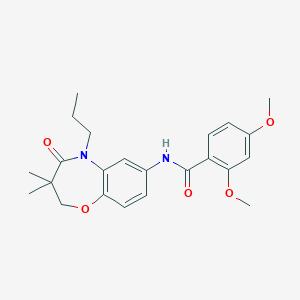 N-(3,3-dimethyl-4-oxo-5-propyl-2,3,4,5-tetrahydrobenzo[b][1,4]oxazepin-7-yl)-2,4-dimethoxybenzamide