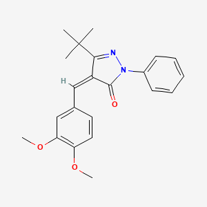 4-((3,4-Dimethoxyphenyl)methylene)-3-(tert-butyl)-1-phenyl-2-pyrazolin-5-one