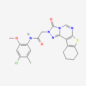 N-(4-chloro-2-methoxy-5-methylphenyl)-2-(3-oxo-8,9,10,11-tetrahydro[1]benzothieno[3,2-e][1,2,4]triazolo[4,3-c]pyrimidin-2(3H)-yl)acetamide