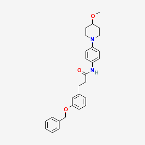 3-(3-(benzyloxy)phenyl)-N-(4-(4-methoxypiperidin-1-yl)phenyl)propanamide
