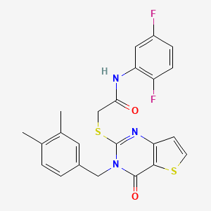 N-(2,5-difluorophenyl)-2-{[3-(3,4-dimethylbenzyl)-4-oxo-3,4-dihydrothieno[3,2-d]pyrimidin-2-yl]sulfanyl}acetamide