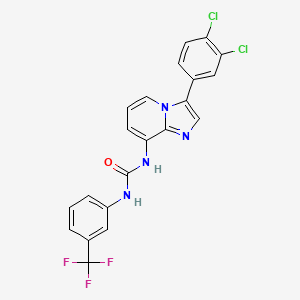 N-[3-(3,4-dichlorophenyl)imidazo[1,2-a]pyridin-8-yl]-N'-[3-(trifluoromethyl)phenyl]urea