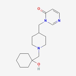 3-({1-[(1-Hydroxycyclohexyl)methyl]piperidin-4-yl}methyl)-3,4-dihydropyrimidin-4-one