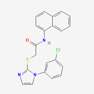 2-[1-(3-chlorophenyl)imidazol-2-yl]sulfanyl-N-naphthalen-1-ylacetamide