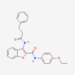 N-(4-ethoxyphenyl)-3-(3-phenylpropanamido)benzofuran-2-carboxamide