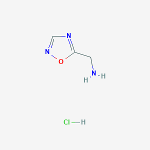 molecular formula C3H6ClN3O B2494404 (1,2,4-Oxadiazol-5-yl)methanamine hydrochloride CAS No. 2193065-51-7