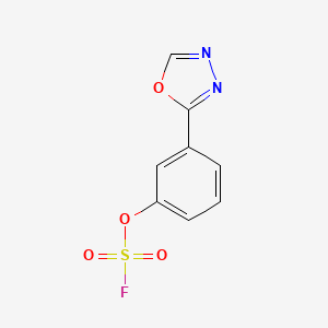 molecular formula C8H5FN2O4S B2494405 2-(3-Fluorosulfonyloxyphenyl)-1,3,4-oxadiazole CAS No. 2411314-59-3