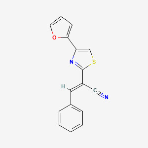 (E)-2-(4-(furan-2-yl)thiazol-2-yl)-3-phenylacrylonitrile
