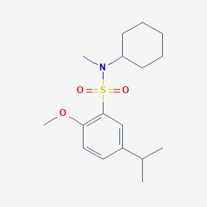 molecular formula C17H27NO3S B2494418 Cyclohexyl{[2-methoxy-5-(methylethyl)phenyl]sulfonyl}methylamine CAS No. 701219-70-7