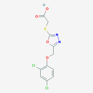 molecular formula C11H8Cl2N2O4S B249442 ({5-[(2,4-Dichlorophenoxy)methyl]-1,3,4-oxadiazol-2-yl}sulfanyl)acetic acid CAS No. 79685-88-4