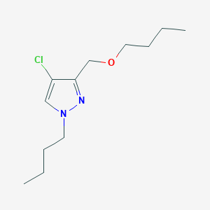 molecular formula C12H21ClN2O B2494423 3-(butoxymethyl)-1-butyl-4-chloro-1H-pyrazole CAS No. 1855950-72-9