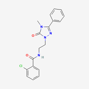 2-chloro-N-(2-(4-methyl-5-oxo-3-phenyl-4,5-dihydro-1H-1,2,4-triazol-1-yl)ethyl)benzamide