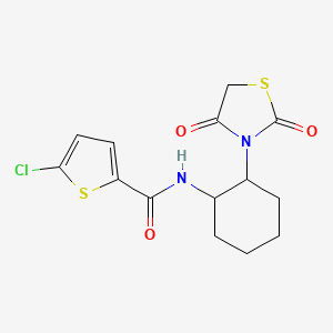 5-chloro-N-(2-(2,4-dioxothiazolidin-3-yl)cyclohexyl)thiophene-2-carboxamide