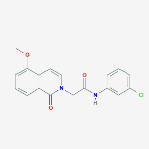 N-(3-chlorophenyl)-2-(5-methoxy-1-oxoisoquinolin-2-yl)acetamide