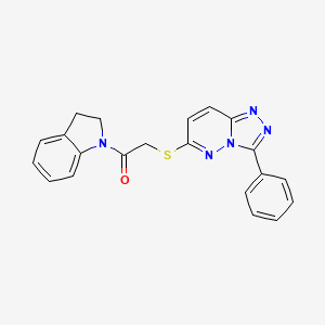1-(Indolin-1-yl)-2-((3-phenyl-[1,2,4]triazolo[4,3-b]pyridazin-6-yl)thio)ethanone