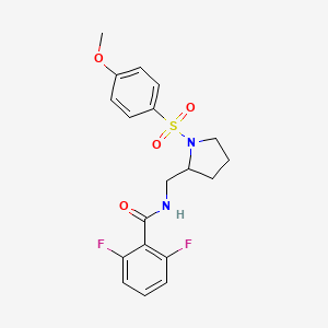 2,6-difluoro-N-((1-((4-methoxyphenyl)sulfonyl)pyrrolidin-2-yl)methyl)benzamide