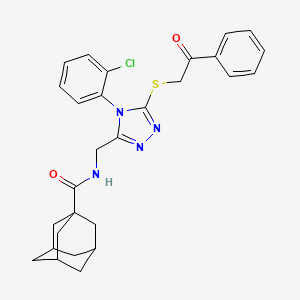 N-[[4-(2-chlorophenyl)-5-phenacylsulfanyl-1,2,4-triazol-3-yl]methyl]adamantane-1-carboxamide