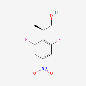 molecular formula C9H9F2NO3 B2494453 (2R)-2-(2,6-Difluoro-4-nitrophenyl)propan-1-ol CAS No. 2248174-41-4