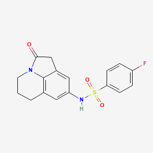 4-fluoro-N-(2-oxo-2,4,5,6-tetrahydro-1H-pyrrolo[3,2,1-ij]quinolin-8-yl)benzenesulfonamide