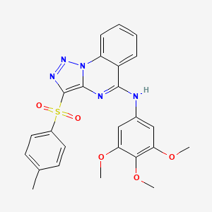 molecular formula C25H23N5O5S B2494458 3-[(4-methylphenyl)sulfonyl]-N-(3,4,5-trimethoxyphenyl)[1,2,3]triazolo[1,5-a]quinazolin-5-amine CAS No. 893273-03-5