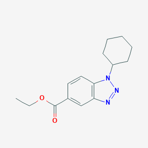 molecular formula C15H19N3O2 B249446 ethyl 1-cyclohexyl-1H-1,2,3-benzotriazole-5-carboxylate 