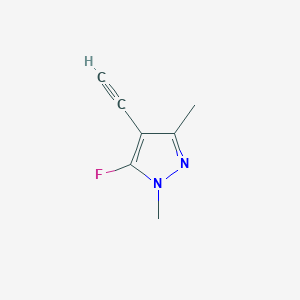 molecular formula C7H7FN2 B2494464 4-ethynyl-5-fluoro-1,3-dimethyl-1H-pyrazole CAS No. 1823967-57-2