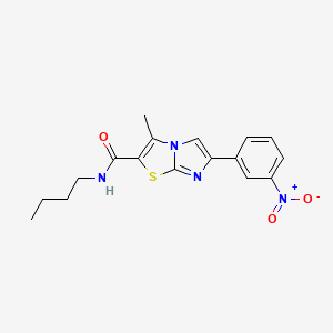 molecular formula C17H18N4O3S B2494468 N-butyl-3-methyl-6-(3-nitrophenyl)imidazo[2,1-b]thiazole-2-carboxamide CAS No. 852135-50-3