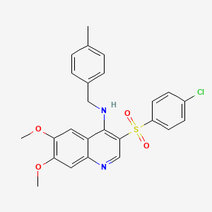 3-((4-chlorophenyl)sulfonyl)-6,7-dimethoxy-N-(4-methylbenzyl)quinolin-4-amine