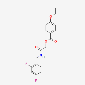 molecular formula C18H17F2NO4 B2494475 2-((2,4-Difluorobenzyl)amino)-2-oxoethyl 4-ethoxybenzoate CAS No. 1242001-48-4